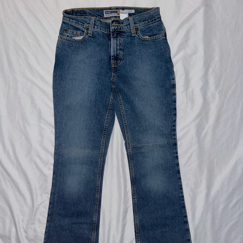 Size 1 low rise boot cut jeans